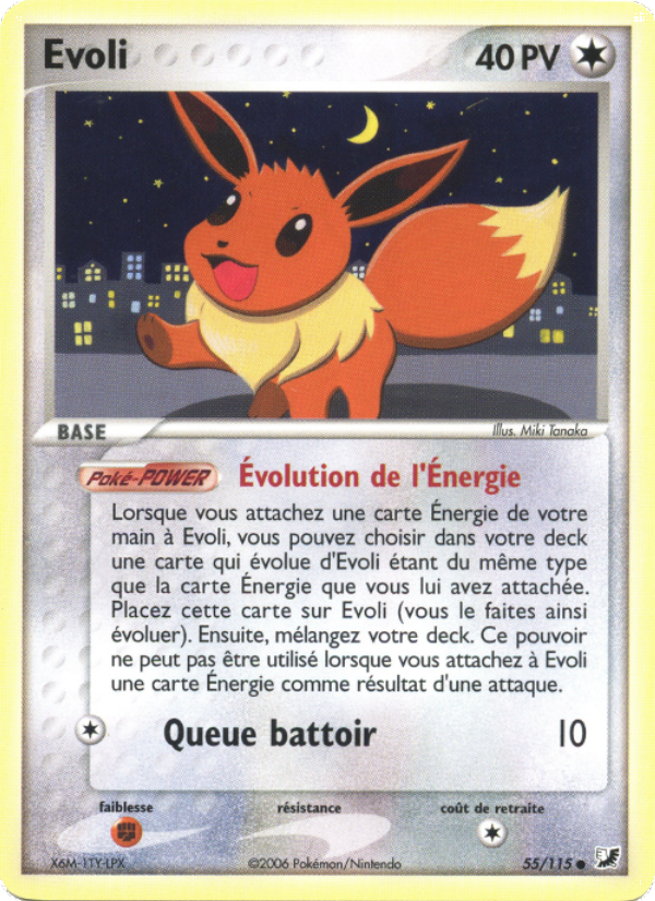 Evoli 55 — EX Unseen Forces (French Pokémon TCG card)