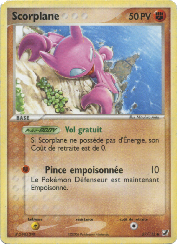 Scorplane 57 — EX Unseen Forces (French Pokémon TCG card)