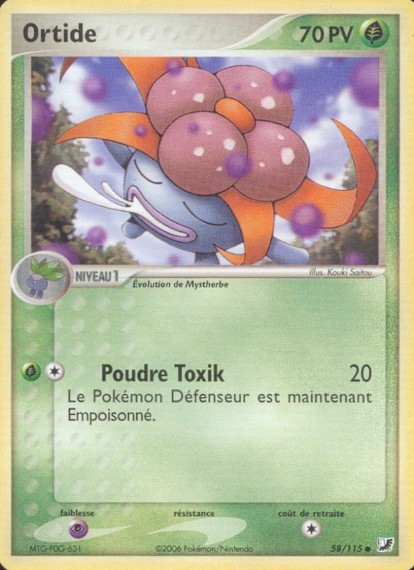 Ortide 58 — EX Unseen Forces (French Pokémon TCG card)