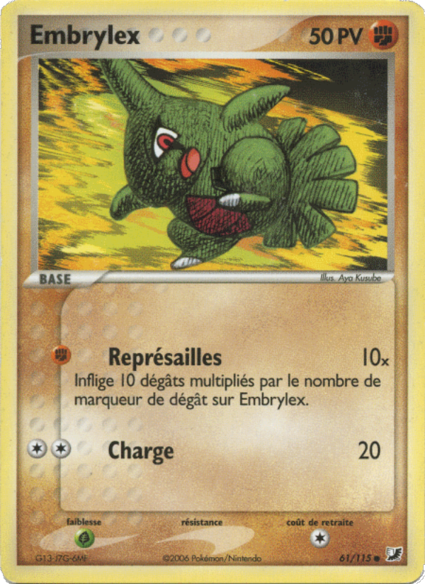 Embrylex 61 — EX Unseen Forces (French Pokémon TCG card)