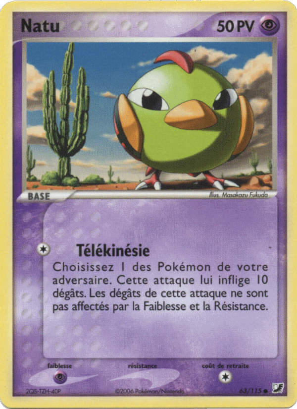 Natu 63 — EX Unseen Forces (French Pokémon TCG card)