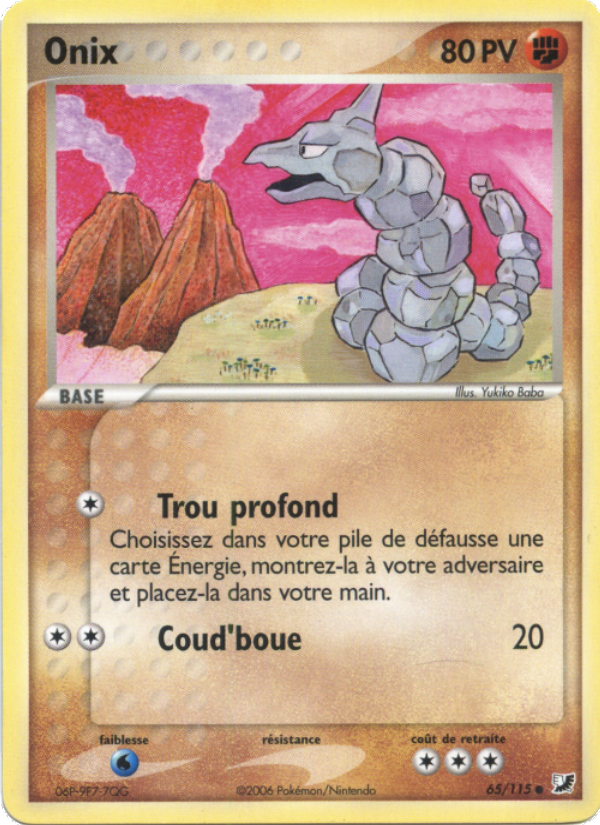Onix 65 — EX Unseen Forces (French Pokémon TCG card)