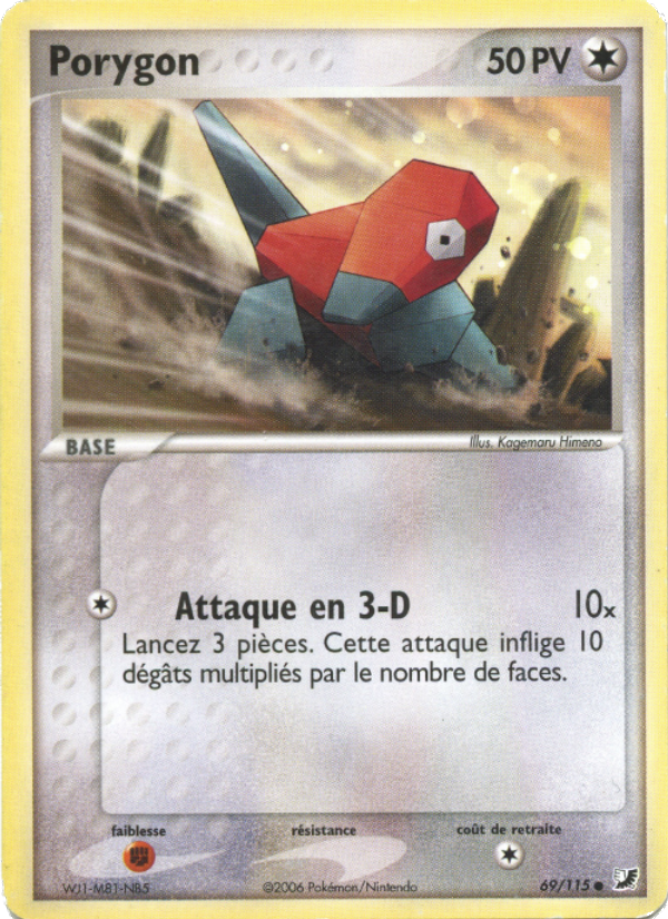 Porygon 69 — EX Unseen Forces (French Pokémon TCG card)