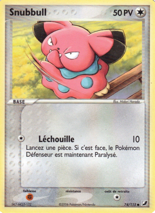 Snubbull 74 — EX Unseen Forces (French Pokémon TCG card)