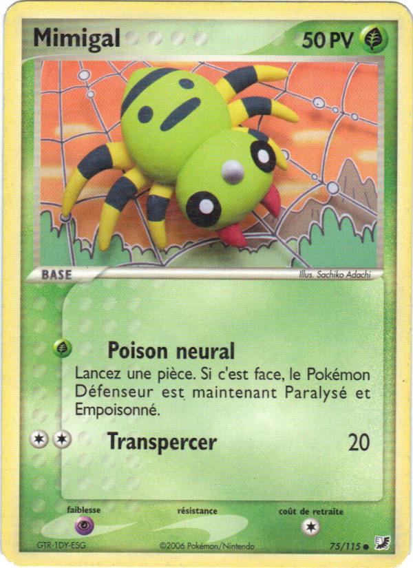 Mimigal 75 — EX Unseen Forces (French Pokémon TCG card)