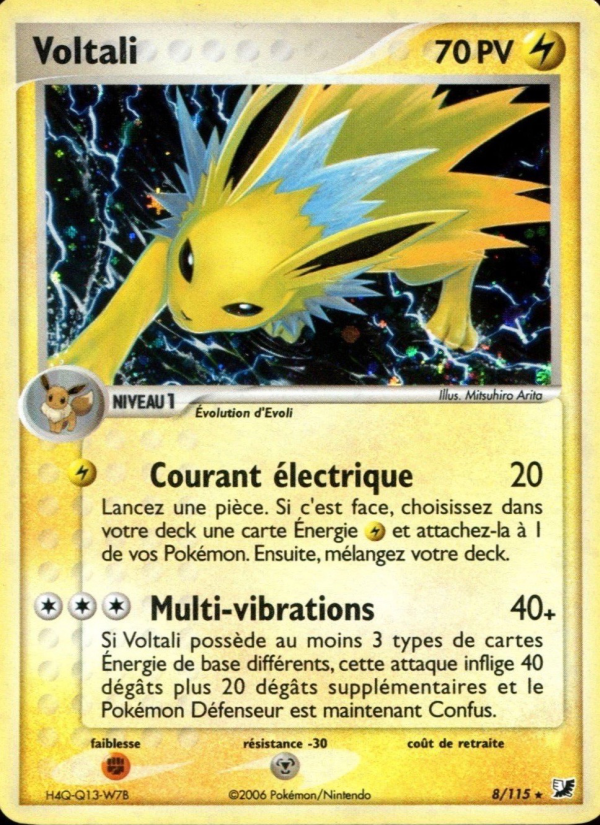 Voltali 8 — EX Unseen Forces (French Pokémon TCG card)