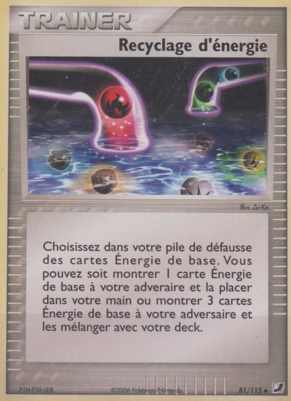 Recyclage d'énergie 81 — EX Unseen Forces (French Pokémon TCG card)