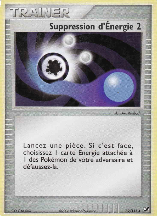 Suppression d'Énergie 2 82 — EX Unseen Forces (French Pokémon TCG card)