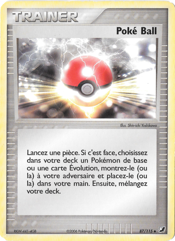Poké Ball 87 — EX Unseen Forces (French Pokémon TCG card)