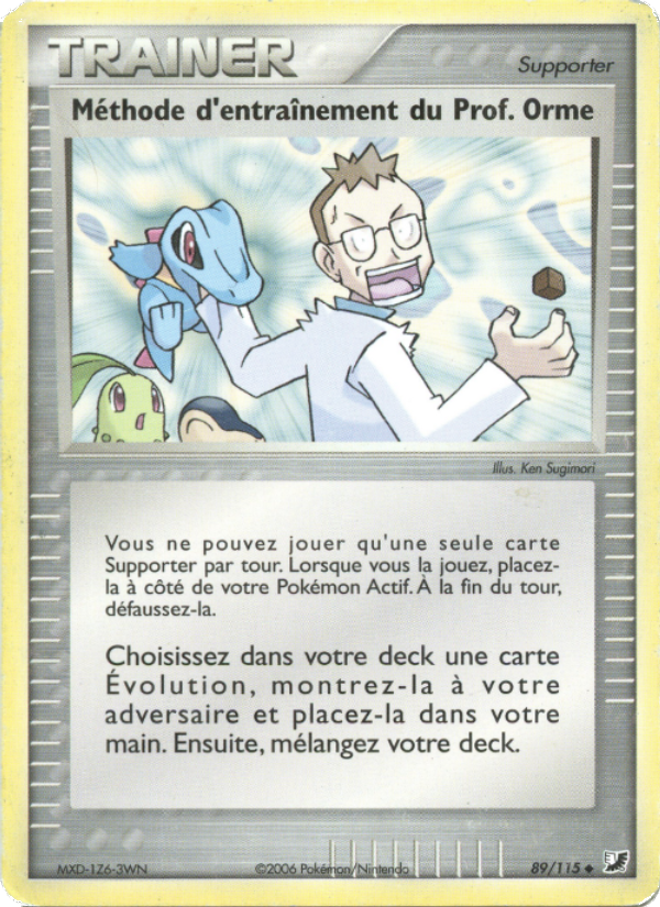 Méthode d'entraînement du Prof. Orme 89 — EX Unseen Forces (French Pokémon TCG card)