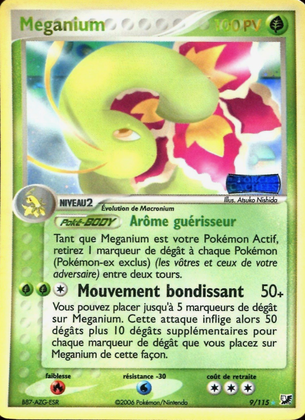 Meganium 9 — EX Unseen Forces (French Pokémon TCG card)