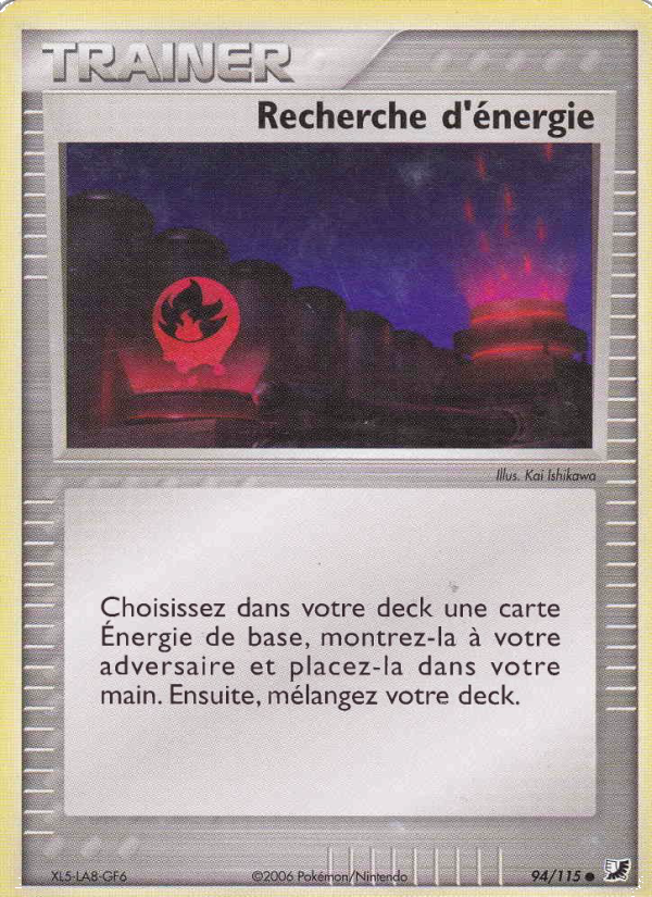 Recherche d'énergie 94 — EX Unseen Forces (French Pokémon TCG card)