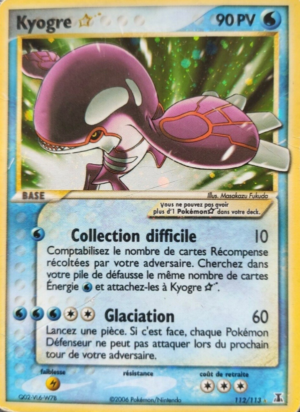 Kyogre ☆ 112 — EX Delta Species (French Pokémon TCG card)