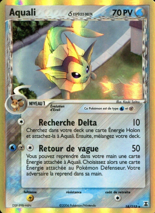 Aquali δ 18 — EX Delta Species (French Pokémon TCG card)