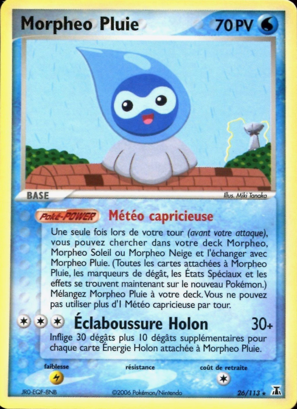 Morpheo Pluie 26 — EX Delta Species (French Pokémon TCG card)