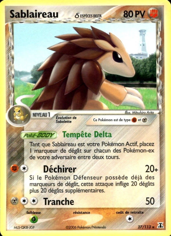 Sablaireau δ 27 — EX Delta Species (French Pokémon TCG card)