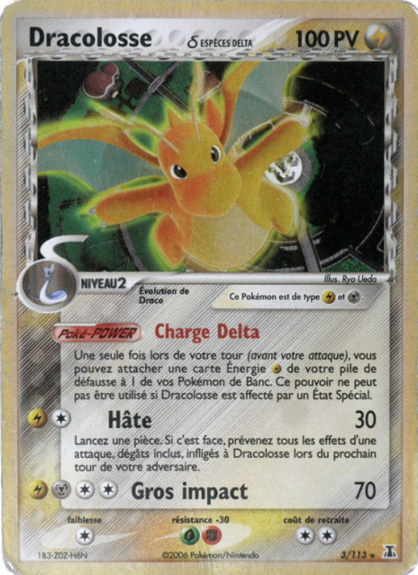 Dracolosse δ 3 — EX Delta Species (French Pokémon TCG card)