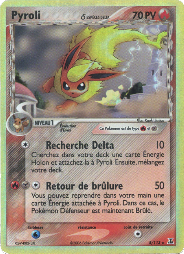 Pyroli δ 5 — EX Delta Species (French Pokémon TCG card)