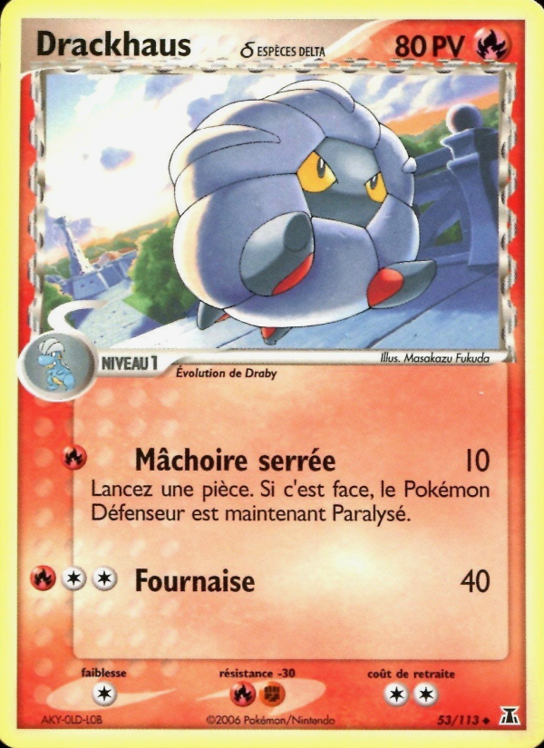 Drackhaus δ 53 — EX Delta Species (French Pokémon TCG card)