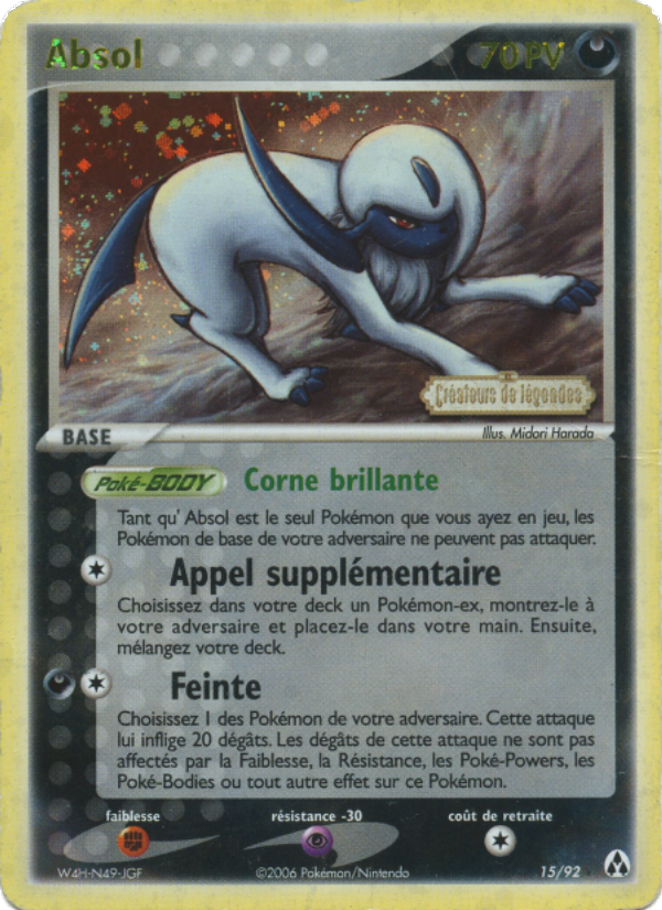 Absol 15 — EX Legend Maker (French Pokémon TCG card)