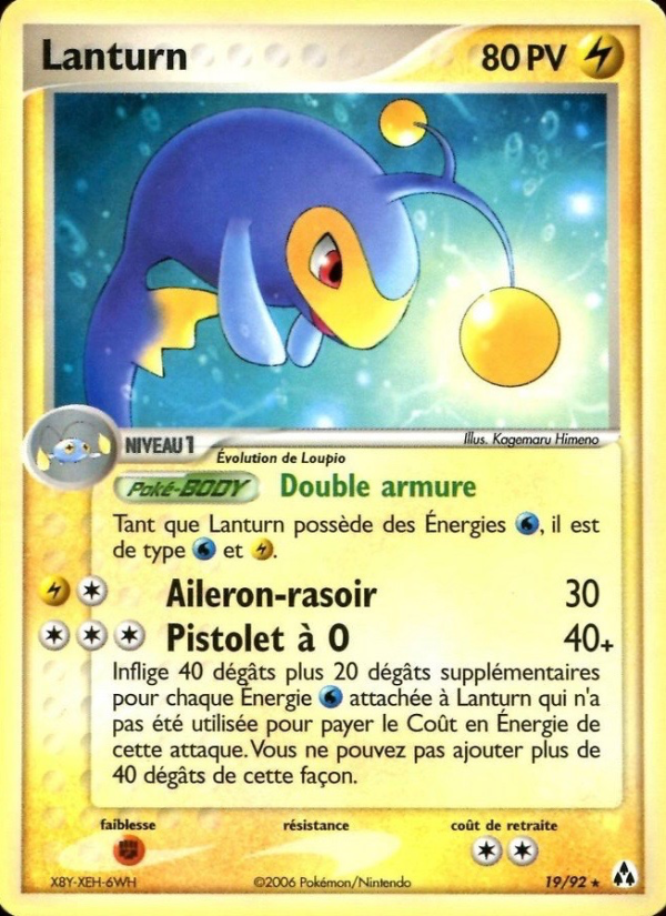 Lanturn 19 — EX Legend Maker (French Pokémon TCG card)