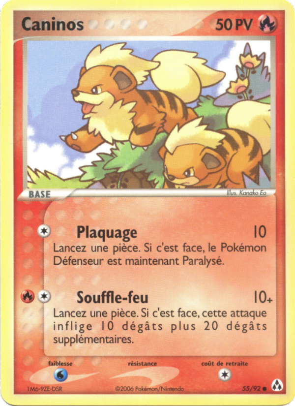 Caninos 55 — EX Legend Maker (French Pokémon TCG card)