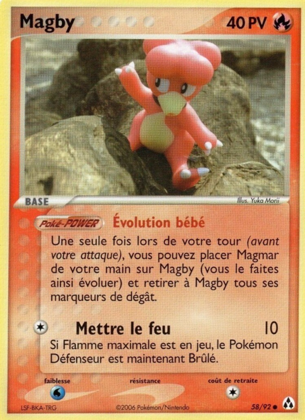 Magby 58 — EX Legend Maker (French Pokémon TCG card)