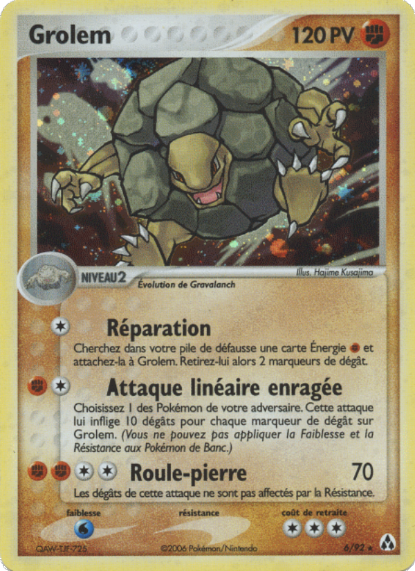Grolem 6 — EX Legend Maker (French Pokémon TCG card)
