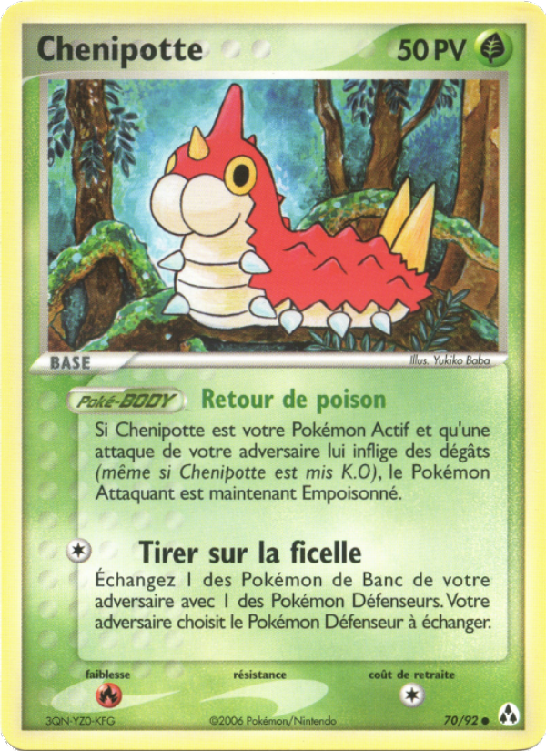 Chenipotte 70 — EX Legend Maker (French Pokémon TCG card)