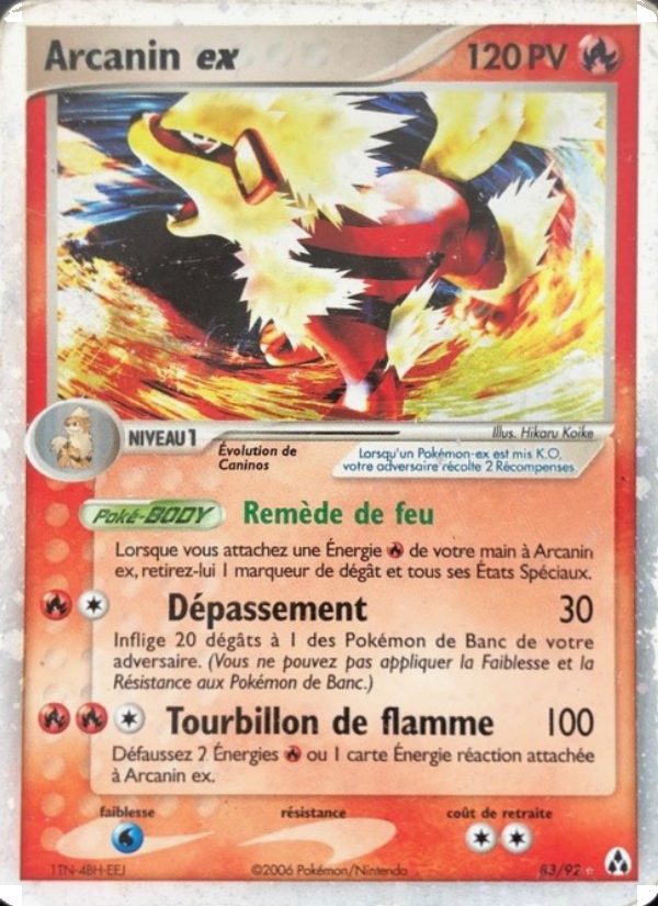 Arcanin ex 83 — EX Legend Maker (French Pokémon TCG card)