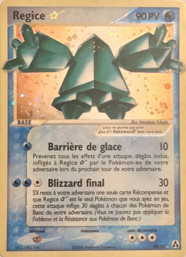 Regice ☆ 90 — EX Legend Maker (French Pokémon TCG card)