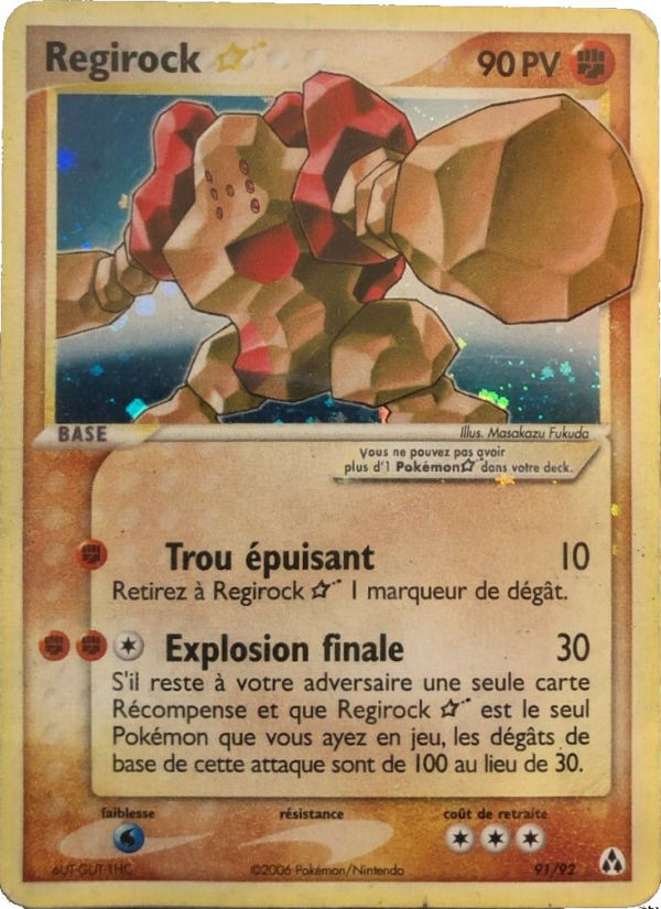 Regirock ☆ 91 — EX Legend Maker (French Pokémon TCG card)