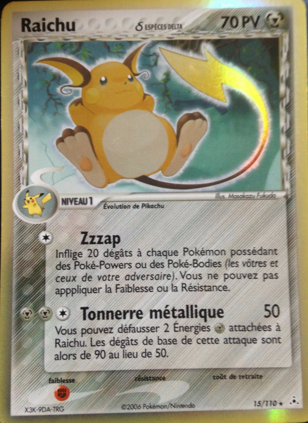 Raichu δ 15 — EX Holon Phantoms (French Pokémon TCG card)
