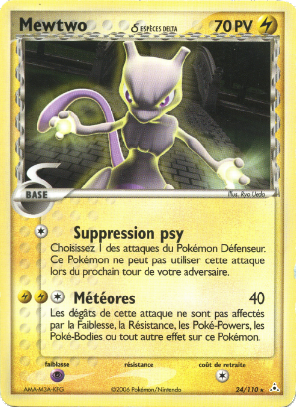 Mewtwo δ 24 — EX Holon Phantoms (French Pokémon TCG card)