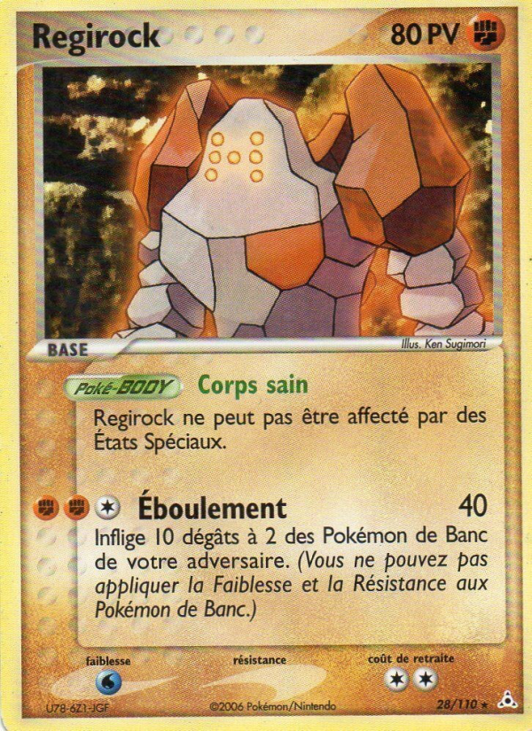 Regirock 28 — EX Holon Phantoms (French Pokémon TCG card)