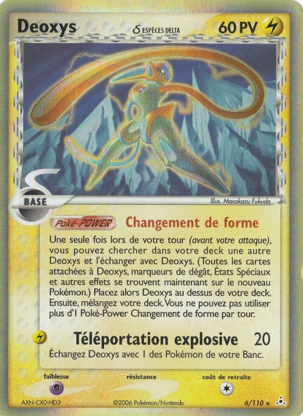 Deoxys δ 6 — EX Holon Phantoms (French Pokémon TCG card)