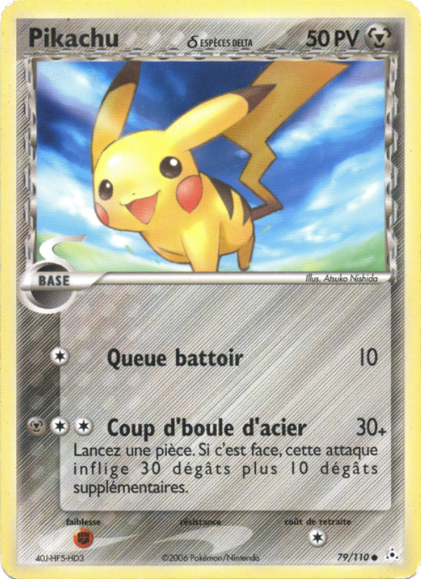 Pikachu δ 79 — EX Holon Phantoms (French Pokémon TCG card)