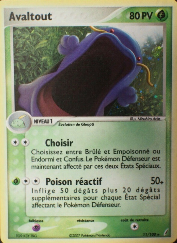 Avaltout 11 — EX Crystal Guardians (French Pokémon TCG card)