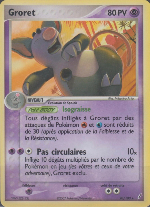 Groret 20 — EX Crystal Guardians (French Pokémon TCG card)