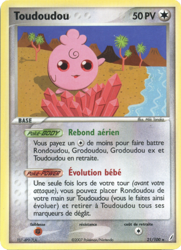 Toudoudou 21 — EX Crystal Guardians (French Pokémon TCG card)