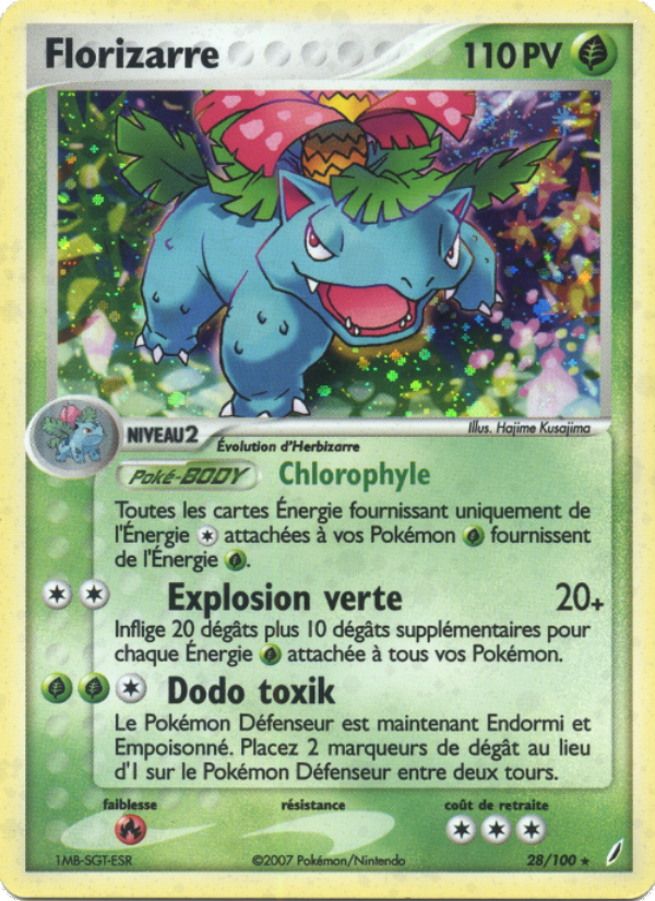 Florizarre 28 — EX Crystal Guardians (French Pokémon TCG card)