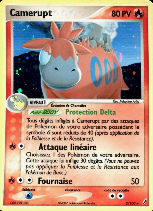 Camerupt 3 — EX Crystal Guardians (French Pokémon TCG card)
