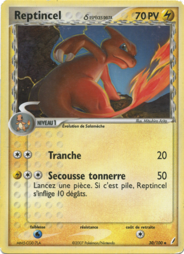 Reptincel δ 30 — EX Crystal Guardians (French Pokémon TCG card)