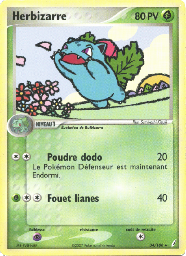Herbizarre 34 — EX Crystal Guardians (French Pokémon TCG card)