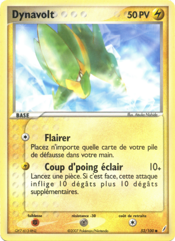 Dynavolt 52 — EX Crystal Guardians (French Pokémon TCG card)