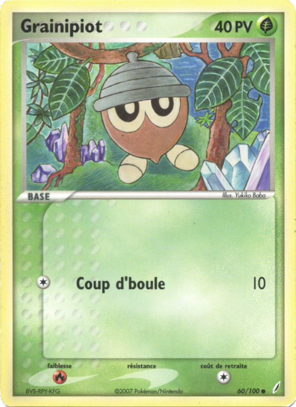 Grainipiot 60 — EX Crystal Guardians (French Pokémon TCG card)