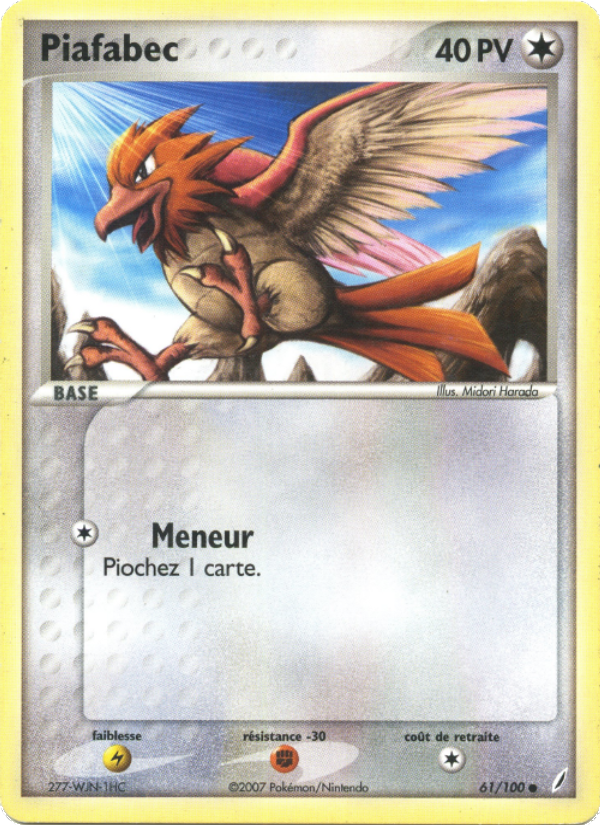 Piafabec 61 — EX Crystal Guardians (French Pokémon TCG card)