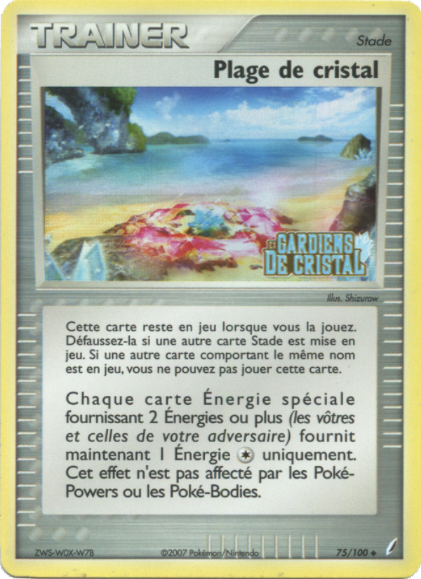 Plage de cristal 75 — EX Crystal Guardians (French Pokémon TCG card)