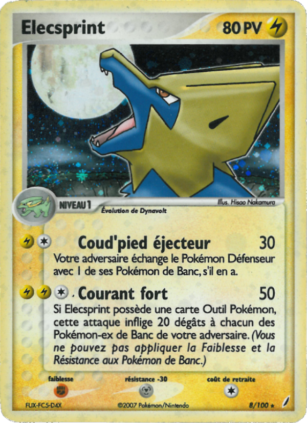 Elecsprint 8 — EX Crystal Guardians (French Pokémon TCG card)