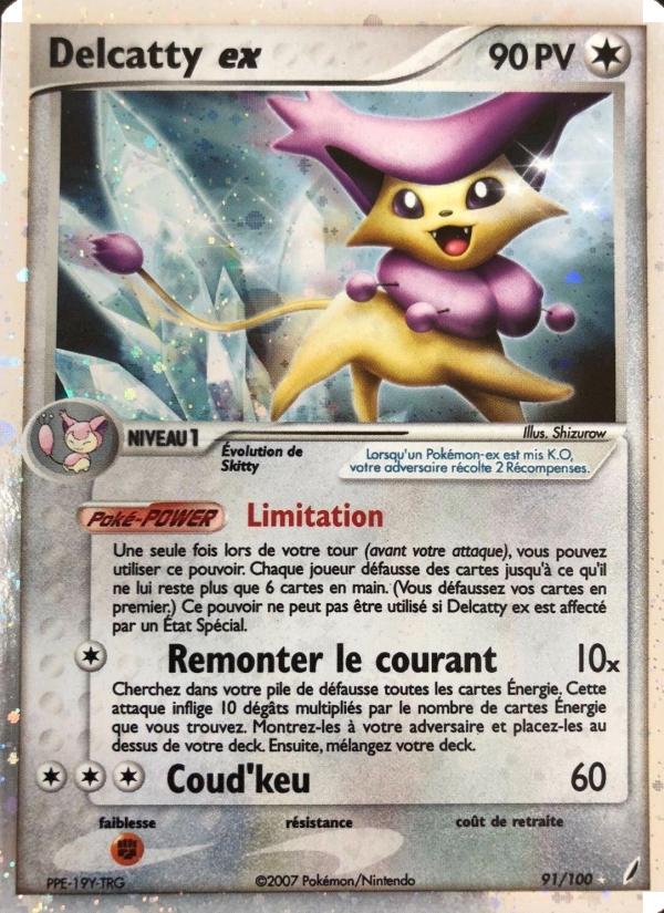 Delcatty ex 91 — EX Crystal Guardians (French Pokémon TCG card)